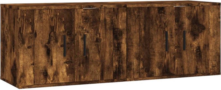 VidaXL -Tv-wandmeubels-2-st-57x34 5x40-cm-gerookt-eikenkleurig - Foto 2