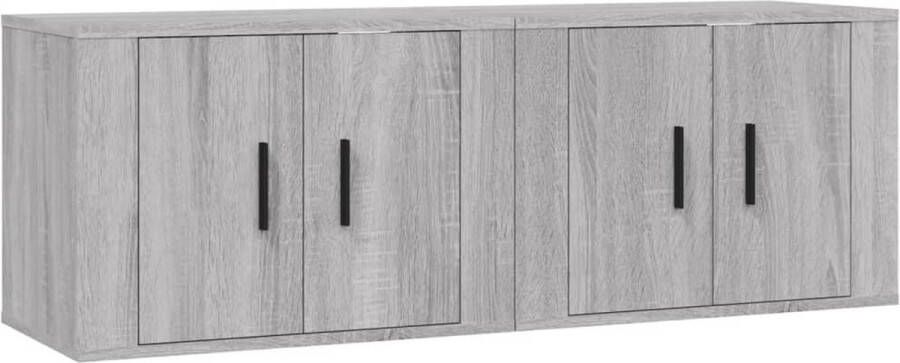 VidaXL -Tv-wandmeubels-2-st-57x34 5x40-cm-grijs-sonoma-eikenkleurig - Foto 2