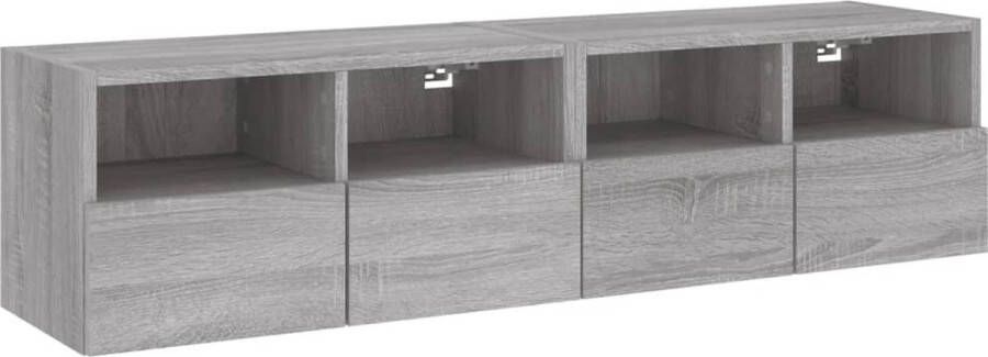 VidaXL -Tv-wandmeubels-2-st-60x30x30-cm-bewerkt-hout-grijs-sonoma-eiken - Foto 4