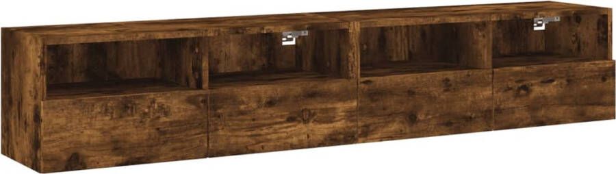 VidaXL -Tv-wandmeubels-2-st-80x30x30-cm-bewerkt-hout-gerookt-eikenkleur - Foto 4