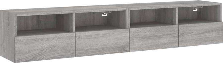 VidaXL -Tv-wandmeubels-2-st-80x30x30-cm-bewerkt-hout-grijs-sonoma-eiken - Foto 4