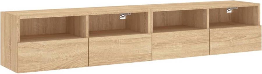 VidaXL -Tv-wandmeubels-2-st-80x30x30-cm-bewerkt-hout-sonoma-eikenkleur - Foto 4