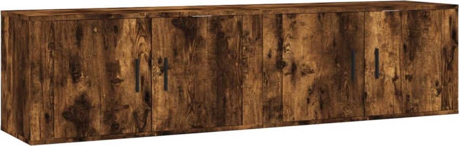 VidaXL -Tv-wandmeubels-2-st-80x34 5x40-cm-gerookt-eikenkleurig - Foto 2