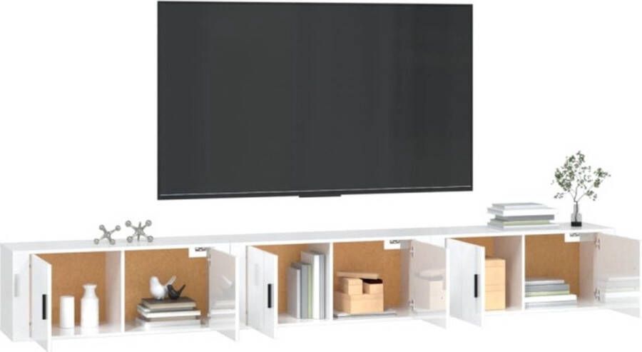 VidaXL -Tv-wandmeubels-3-st-100x34 5x40-cm-hoogglans-wit - Foto 4