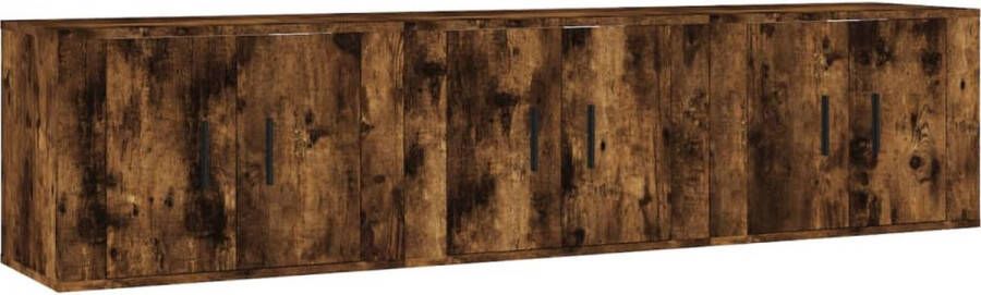 VidaXL -Tv-wandmeubels-3-st-57x34 5x40-cm-gerookt-eikenkleurig - Foto 2