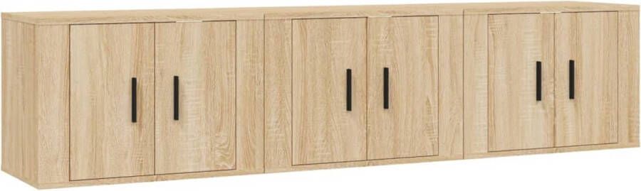 VidaXL -Tv-wandmeubels-3-st-57x34 5x40-cm-sonoma-eikenkleurig - Foto 2