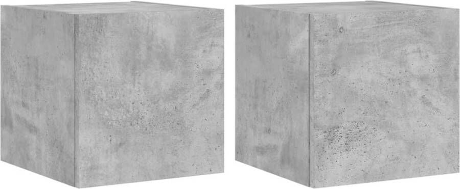 VidaXL -Tv-wandmeubels-met-LED-2-st-30 5x35x30-cm-betongrijs - Foto 4
