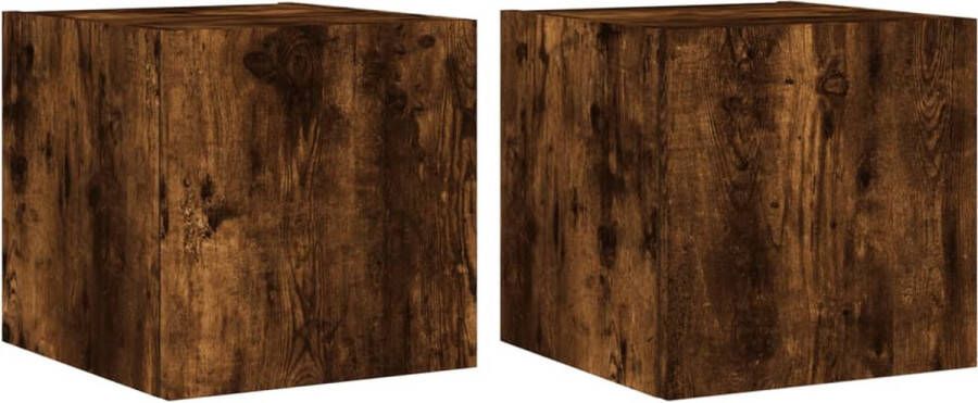 VidaXL -Tv-wandmeubels-met-LED-2-st-30 5x35x30-cm-gerookt-eikenkleurig - Foto 4