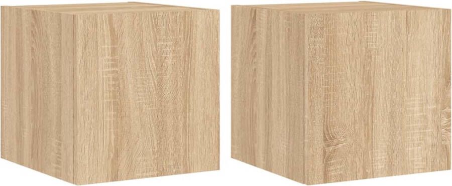 VidaXL -Tv-wandmeubels-met-LED-2-st-30 5x35x30-cm-sonoma-eikenkleurig - Foto 4