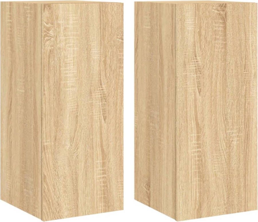 VidaXL -Tv-wandmeubels-met-LED-2-st-30 5x35x70-cm-sonoma-eikenkleurig - Foto 4