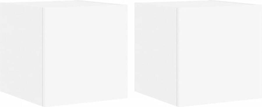 VidaXL -Tv-wandmeubels-met-LED-verlichting-2-st-30 5x35x30-cm-wit - Foto 4