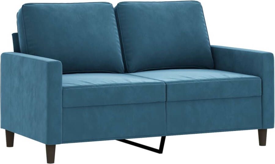VidaXL Tweezitsbank 120 cm fluweel blauw - Foto 2