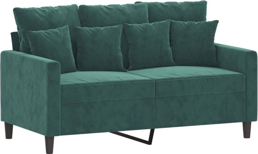 VidaXL Tweezitsbank 120 cm Fluweel Donkergroen