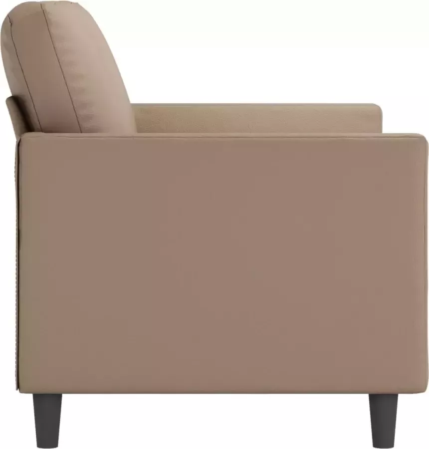 VidaXL Tweezitsbank 120 cm kunstleer cappuccinokleurig - Foto 3