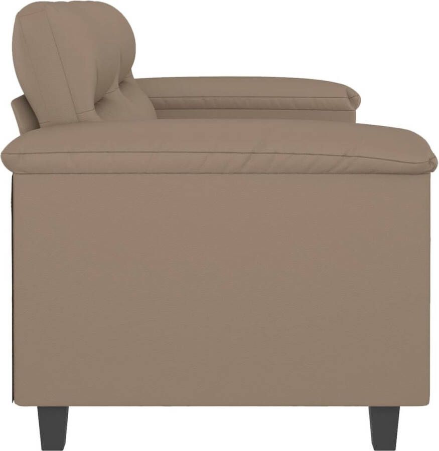 VidaXL Tweezitsbank 120 cm kunstleer cappuccinokleurig - Foto 2