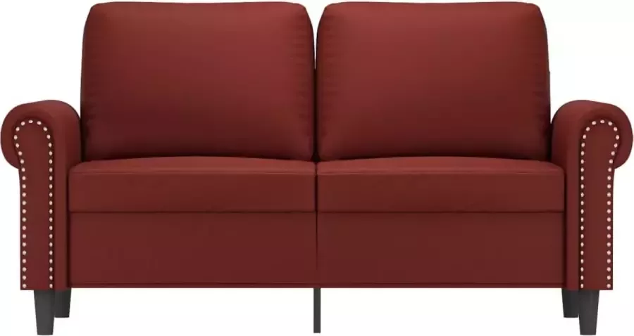 VidaXL Tweezitsbank 120 cm kunstleer wijnrood - Foto 2