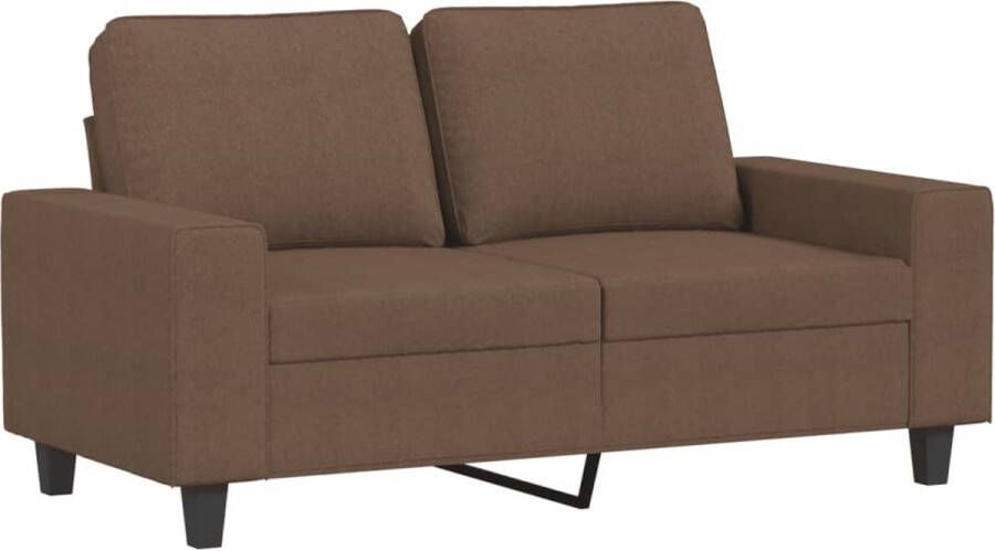 The Living Store Tweezitsbank 120 cm stof bruin Tweezitsbank Bruine Bank Banks Kopen Comfortabele Bank Salontafel - Foto 2