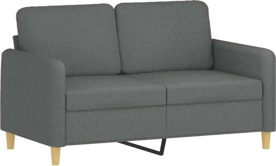 The Living Store Bank 2-zits 138 x 77 x 80 cm Duurzame stof donkergrijs Tweezitsbank Donkergrijs Banksofa Salontafel Woonkamerinrichting - Foto 2