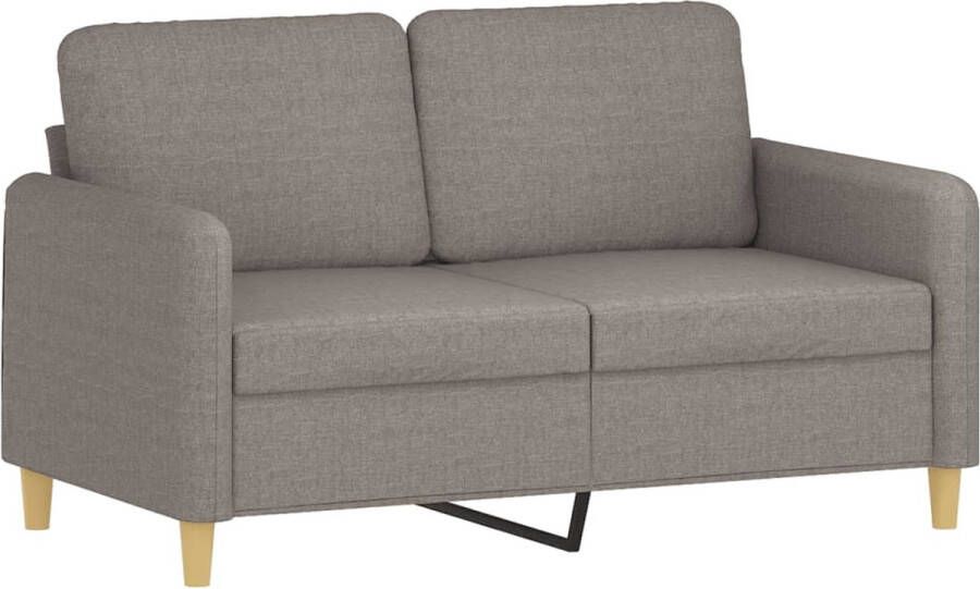 The Living Store Tweezitsbank 120 cm stof taupe Tweezitsbank Sofa Banks Kopen Lounge Meubels Salon Meubilair - Foto 2