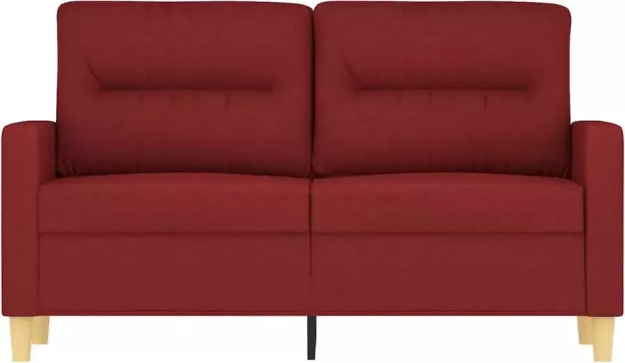 VidaXL Tweezitsbank 120 cm stof wijnrood - Foto 3