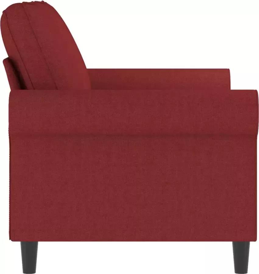 VidaXL Tweezitsbank 120 cm stof wijnrood - Foto 2