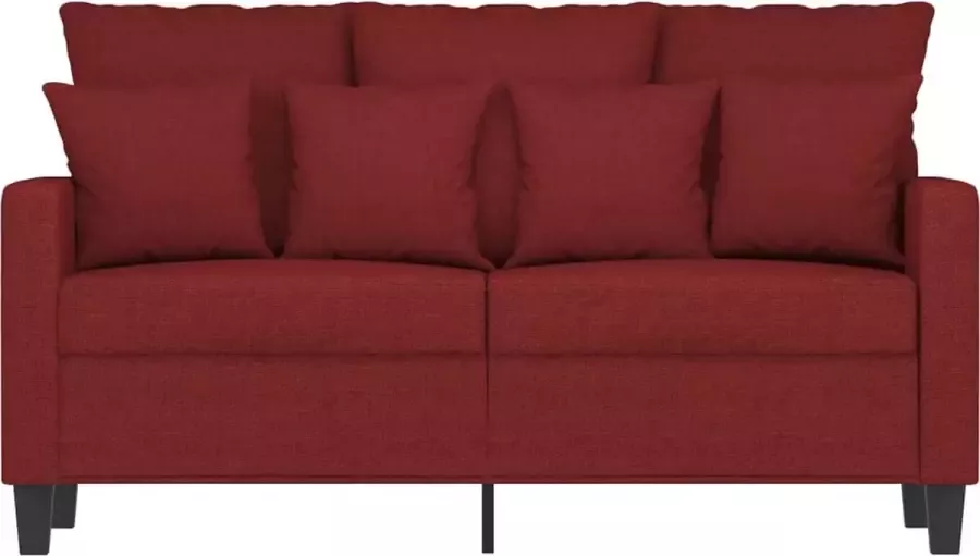 VidaXL Tweezitsbank 120 cm stof wijnrood - Foto 2