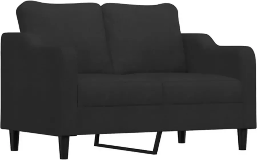 VidaXL Tweezitsbank 120 cm stof zwart - Foto 2