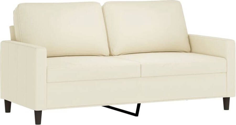VidaXL Tweezitsbank 140 cm fluweel crèmekleurig