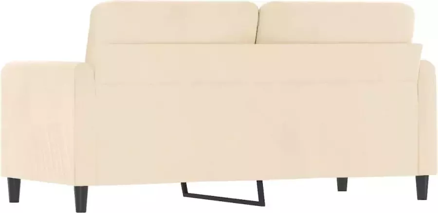 VidaXL Tweezitsbank 140 cm fluweel crèmekleurig - Foto 3