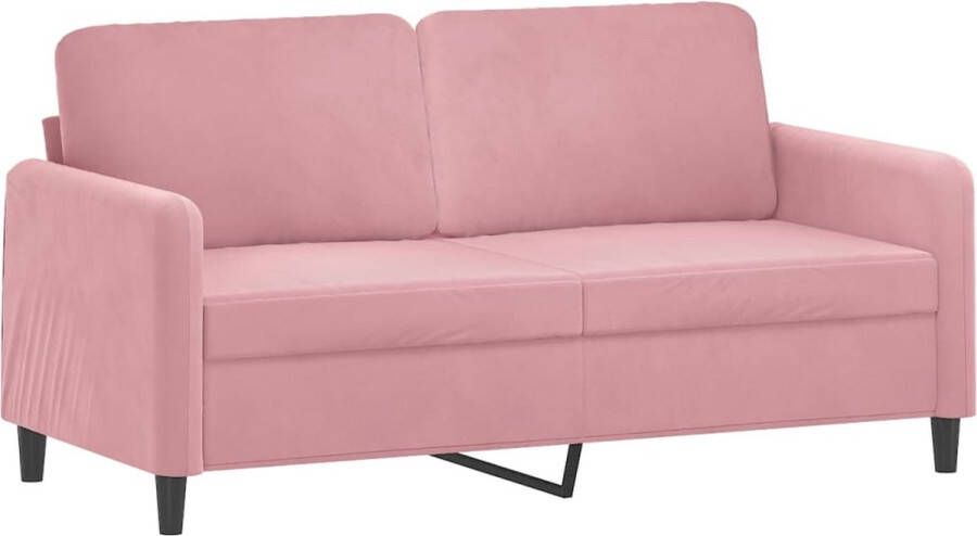 VidaXL -Tweezitsbank-140-cm-fluweel-roze - Foto 2