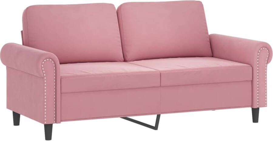 VidaXL -Tweezitsbank-140-cm-fluweel-roze - Foto 2