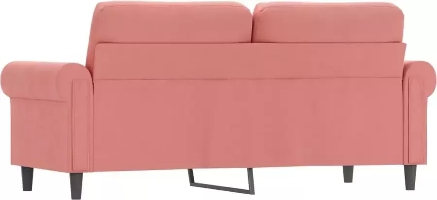 VidaXL Tweezitsbank 140 cm fluweel roze - Foto 3