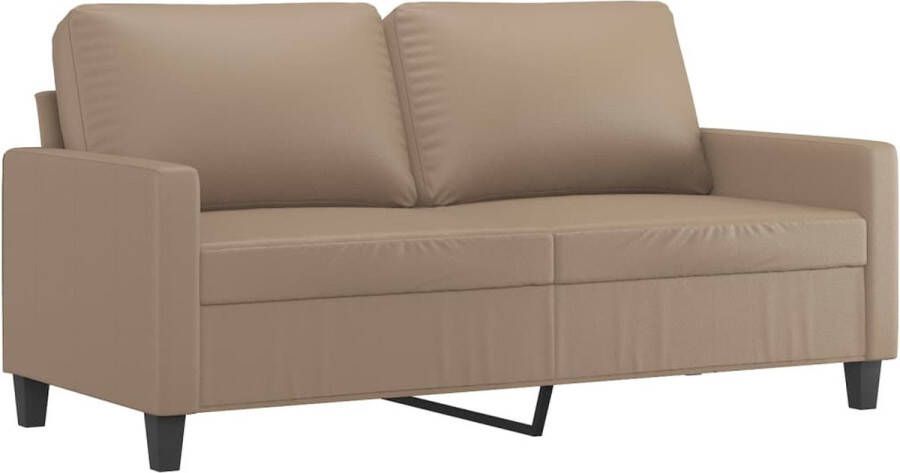 VidaXL -Tweezitsbank-140-cm-kunstleer-cappuccinokleurig - Foto 3