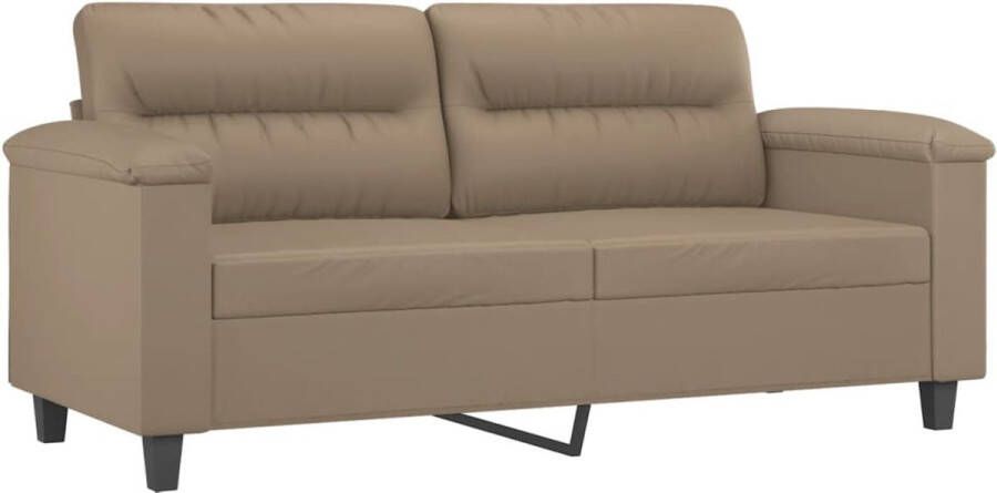 The Living Store Bank Kunstleer 2-zits Cappuccino 170 x 77 x 80 cm Tweezitsbank Banksofa Kapstok Salontafel Bruine Bank - Foto 2