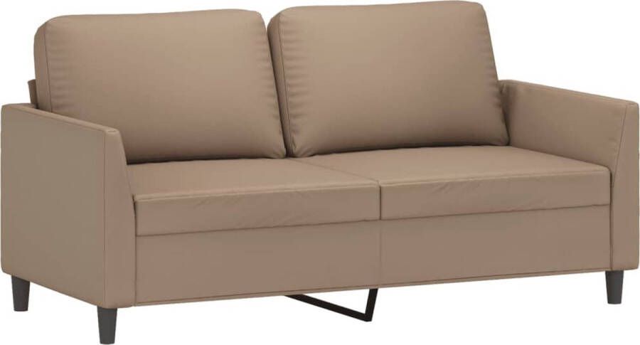 VidaXL -Tweezitsbank-140-cm-kunstleer-cappuccinokleurig