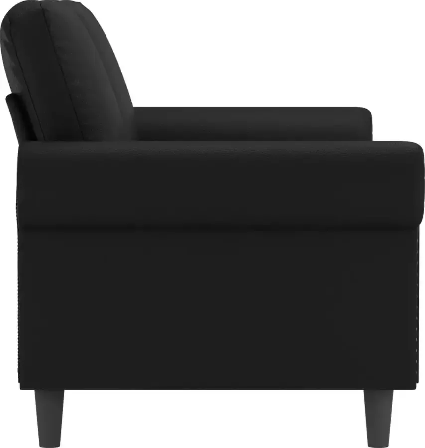 VidaXL Tweezitsbank 140 cm kunstleer zwart - Foto 2