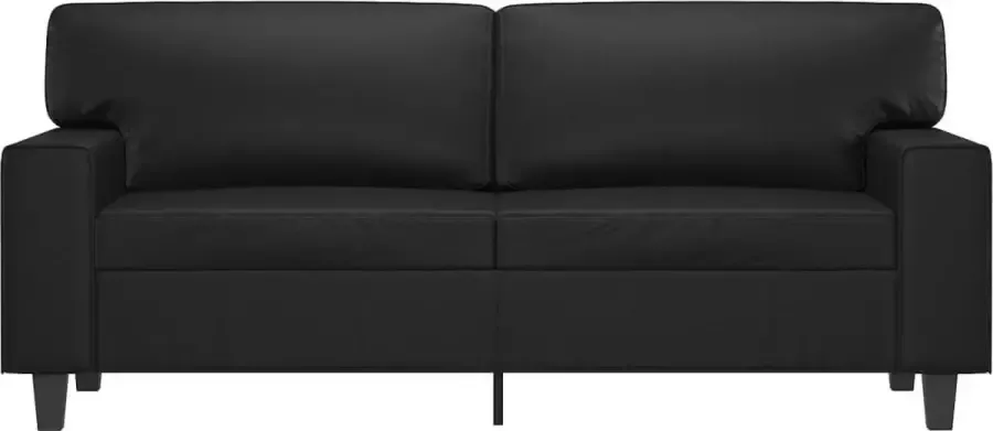 VidaXL Tweezitsbank 140 cm kunstleer zwart - Foto 2