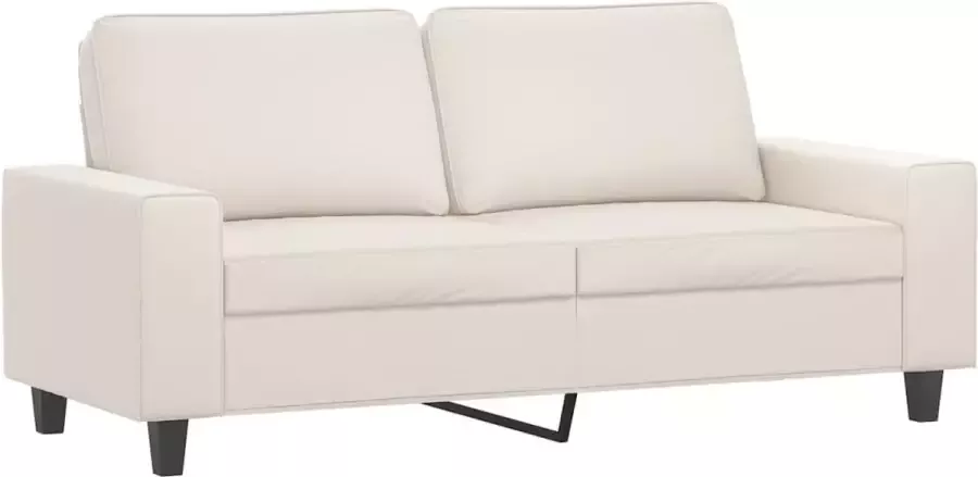 VidaXL Tweezitsbank 140 cm microvezelstof beige - Foto 3