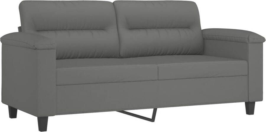 Vida XL Tweezitsbank 140 cm microvezelstof donkergrijs SKU: 359563 - Foto 3