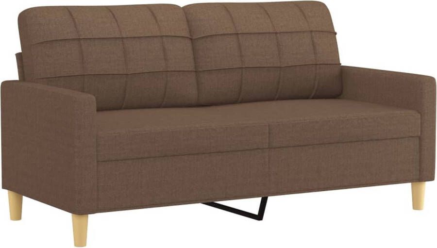 VidaXL Tweezitsbank 140 cm Stof Bruin Tweezitsbank Bruine Bank Bankstellen Lounge Meubels Stoffen Bank Comfy Bank