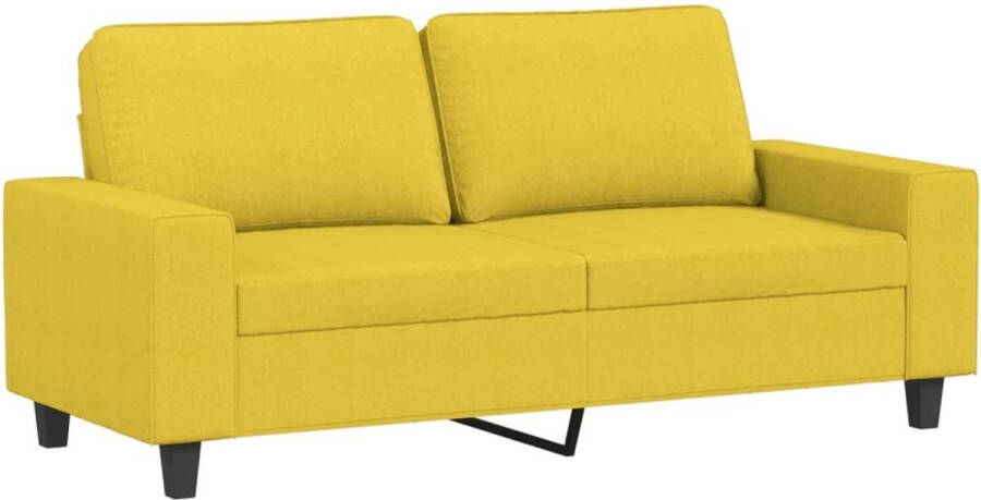 The Living Store Bank 2-zits Lichtgeel Duurzame Stof 174x77x80 cm Comfortabele Zitting Tweezitsbank Sofa Banks Kopen Lounge Meubilair Geel Sofa - Foto 2