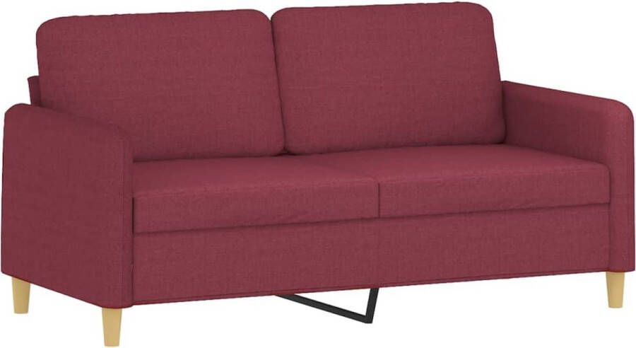 The Living Store 2-zitsbank Wijnrood 158 x 77 x 80 cm Duurzame stof Tweezitsbank Sofa Banks Kopen Lounge Meubilair Rode Bank - Foto 2