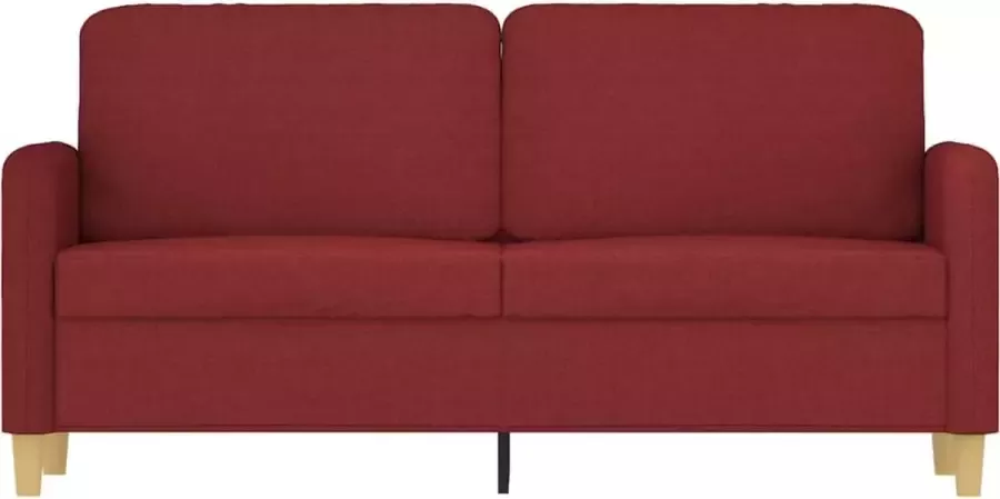 VidaXL Tweezitsbank 140 cm stof wijnrood - Foto 2