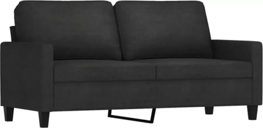 VidaXL Tweezitsbank 140 cm stof zwart - Foto 2