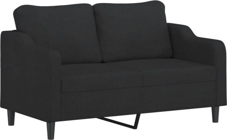 The Living Store Bankstel Comfort 2-Zitsbank 158 x 77 x 80 cm Zwart Duurzame stof Tweezitsbank Bankstel Comfortabele Bank Zitzitting Salontafel - Foto 2