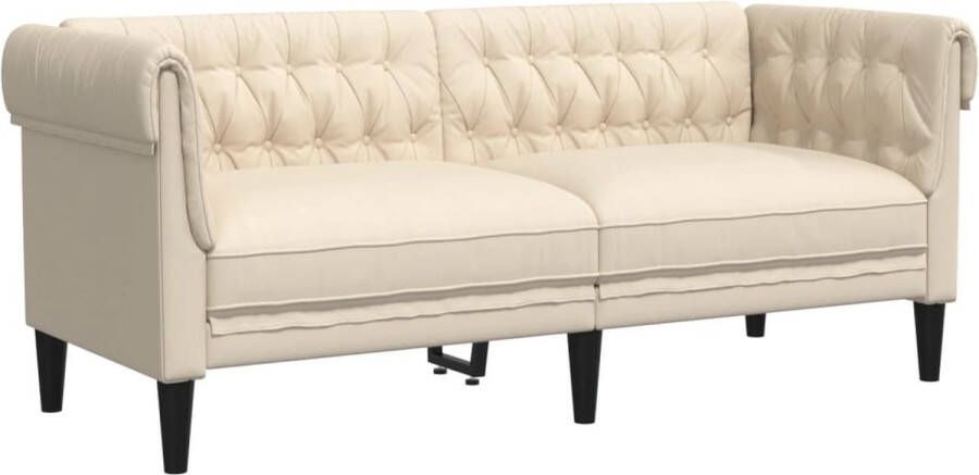 The Living Store Chesterfield Bank 2-Zitsbank Linnen Comfortabel Natuurlijk Materiaal Twee Persoons Bank Chesterfield Bank Linnen Bank Design Bank Salonbank - Foto 2