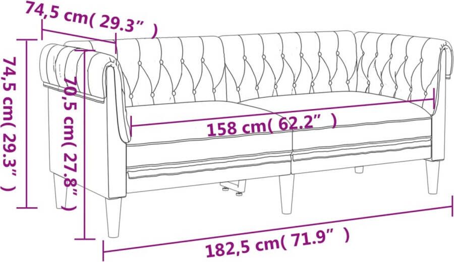 VidaXL -Tweezitsbank-Chesterfield-stijl-stof-donkergroen - Foto 5