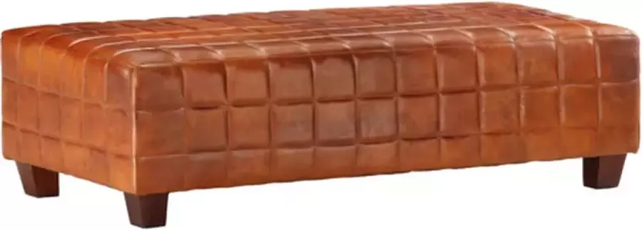 VidaXL Tweezitsbank echt geitenleer tan