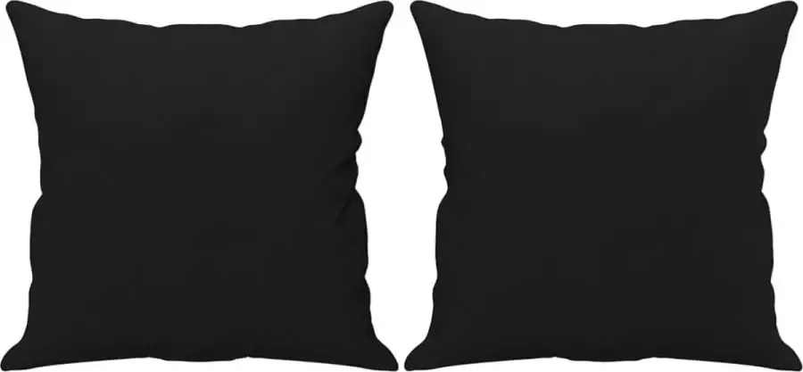 VidaXL Tweezitsbank met kussens 140 cm microvezelstof zwart
