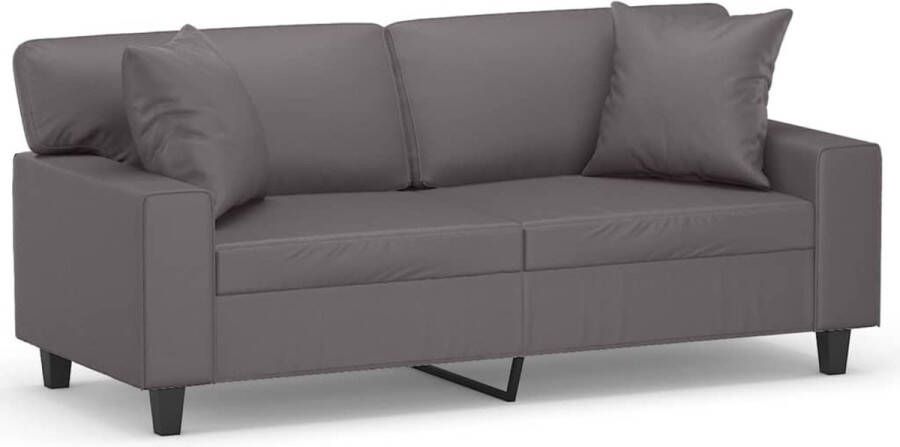 The Living Store Kunstleren 2-Zitsbank 174 x 77 x 80 cm Grijs Luxe design met comfortabele zitervaring Tweezitsbank Bankstel Lounge Stoel Kunstleder Meubilaar Modern Sofa - Foto 2